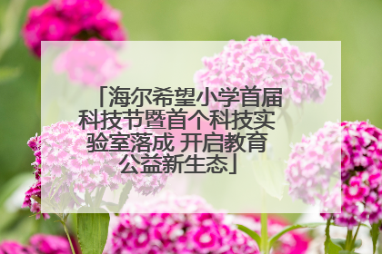 海尔希望小学首届科技节暨首个科技实验室落成 开启教育公益新生态