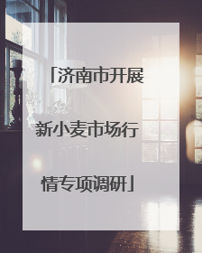 济南市开展新小麦市场行情专项调研