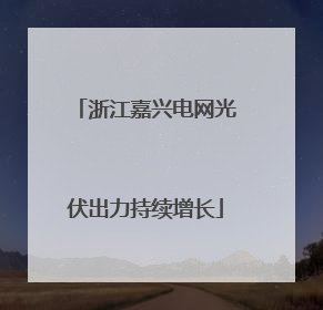 浙江嘉兴电网光伏出力持续增长