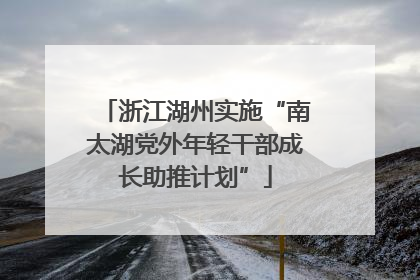 浙江湖州实施“南太湖党外年轻干部成长助推计划”