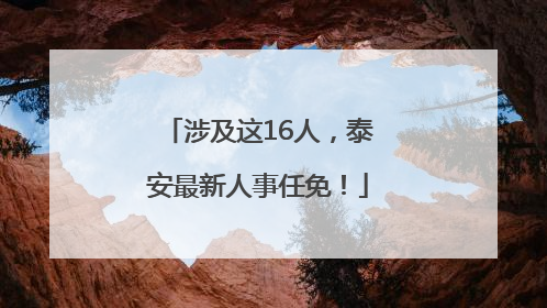 涉及这16人，泰安最新人事任免！