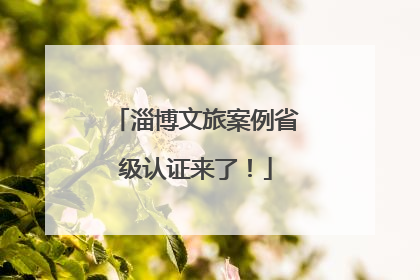 淄博文旅案例省级认证来了！