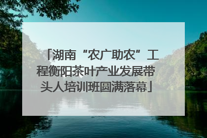 湖南“农广助农”工程衡阳茶叶产业发展带头人培训班圆满落幕