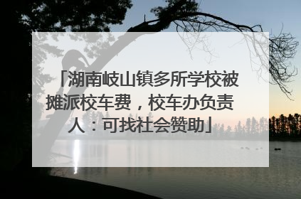 湖南岐山镇多所学校被摊派校车费，校车办负责人：可找社会赞助
