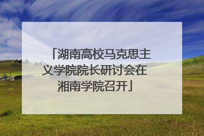 湖南高校马克思主义学院院长研讨会在湘南学院召开