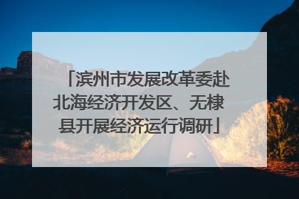 滨州市发展改革委赴北海经济开发区、无棣县开展经济运行调研