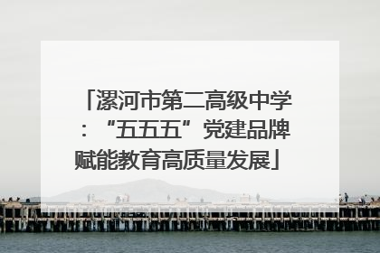 漯河市第二高级中学：“五五五”党建品牌赋能教育高质量发展