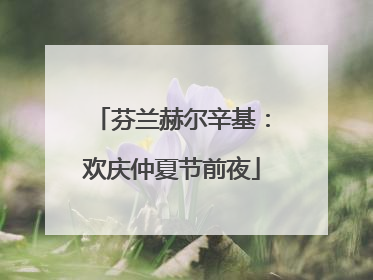 芬兰赫尔辛基：欢庆仲夏节前夜