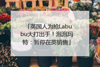英国人为抢Labubu大打出手！泡泡玛特：暂停在英销售