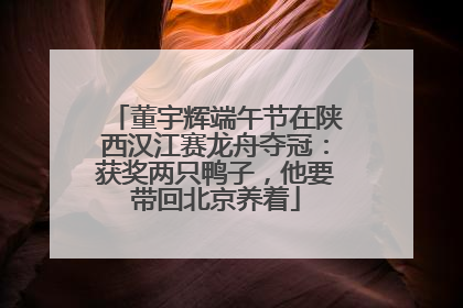 董宇辉端午节在陕西汉江赛龙舟夺冠：获奖两只鸭子，他要带回北京养着