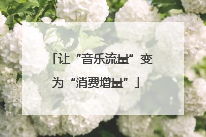 让“音乐流量”变为“消费增量”
