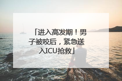 进入高发期！男子被咬后，紧急送入ICU抢救