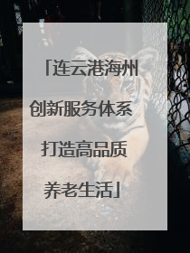 连云港海州创新服务体系 打造高品质养老生活