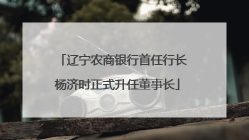 辽宁农商银行首任行长杨济时正式升任董事长