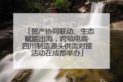 贸产协同联动、生态赋能出海，跨境电商·四川制造源头供需对接活动在成都举办