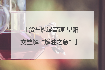 货车抛锚高速 阜阳交警解“燃油之急”