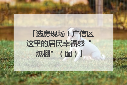 选房现场！广信区这里的居民幸福感“爆棚”（图）