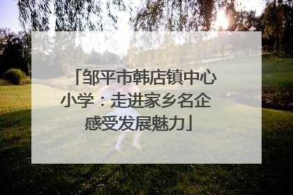 邹平市韩店镇中心小学：走进家乡名企 感受发展魅力
