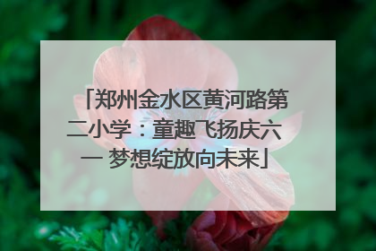 郑州金水区黄河路第二小学：童趣飞扬庆六一 梦想绽放向未来