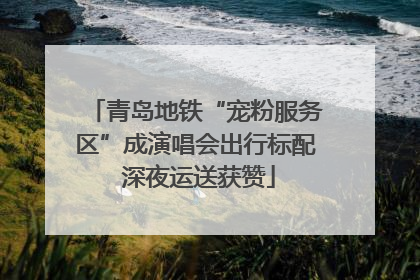 青岛地铁“宠粉服务区”成演唱会出行标配 深夜运送获赞