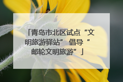 青岛市北区试点“文明旅游驿站” 倡导“邮轮文明旅游”