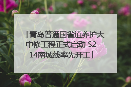 青岛普通国省道养护大中修工程正式启动 S214南城线率先开工