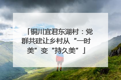 铜川宜君东湖村：党群共建让乡村从“一时美”变“持久美”