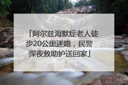 阿尔兹海默症老人徒步20公里迷路，民警深夜救助护送回家
