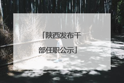 陕西发布干部任职公示