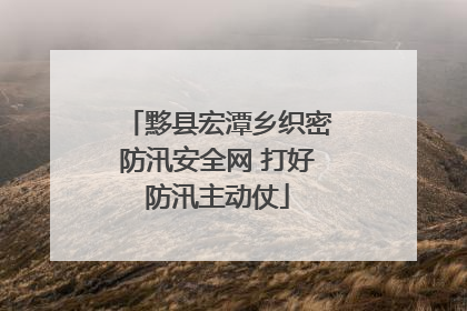 黟县宏潭乡织密防汛安全网 打好防汛主动仗