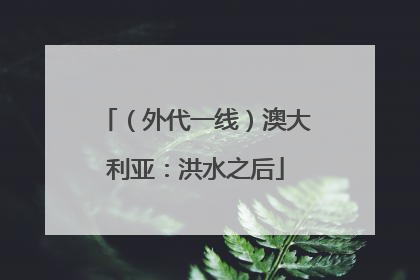 （外代一线）澳大利亚：洪水之后