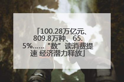 100.28万亿元、809.8万种、65.5%……“数”读消费提速 经济潜力释放