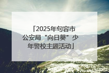 2025年句容市公安局“向日葵”少年警校主题活动