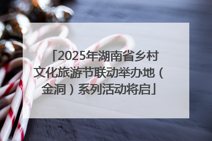 2025年湖南省乡村文化旅游节联动举办地（金洞）系列活动将启