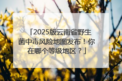 2025版云南省野生菌中毒风险地图发布！你在哪个等级地区？