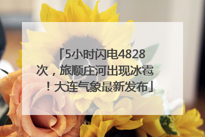 5小时闪电4828次，旅顺庄河出现冰雹！大连气象最新发布