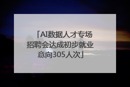 AI数据人才专场招聘会达成初步就业意向305人次
