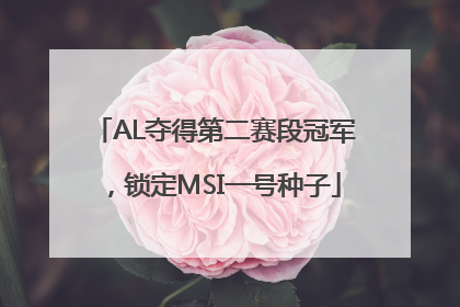 AL夺得第二赛段冠军，锁定MSI一号种子