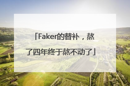 Faker的替补，熬了四年终于熬不动了